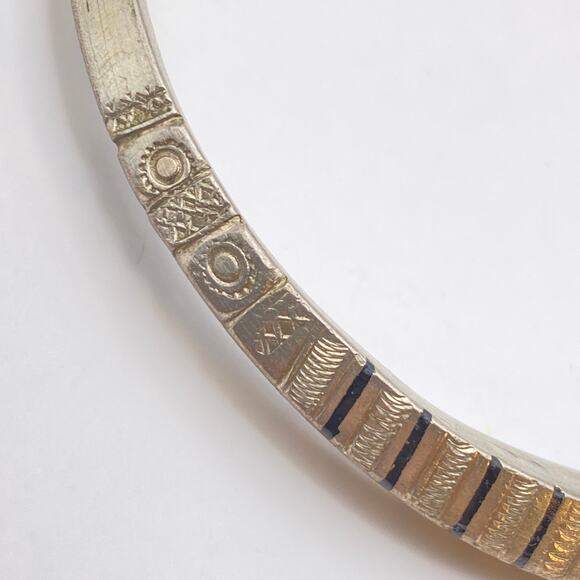 Signed TUAREG African Bracelet Coin Silver Tribal Ethnic Boho Unisex 7 1/2" - Picture 5 of 11